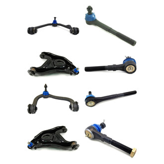 Mevotech® - Supreme™ Front Lower and Upper Control Arm with Ball Joint and Tie Rod End Kit