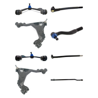 Mevotech® - Supreme™ Front Lower and Upper Control Arm with Ball Joint and Tie Rod End Kit