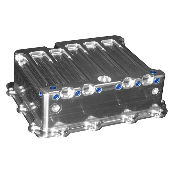 Meziere Enterprises® - Automatic Transmission Pan with Heat Exchanger