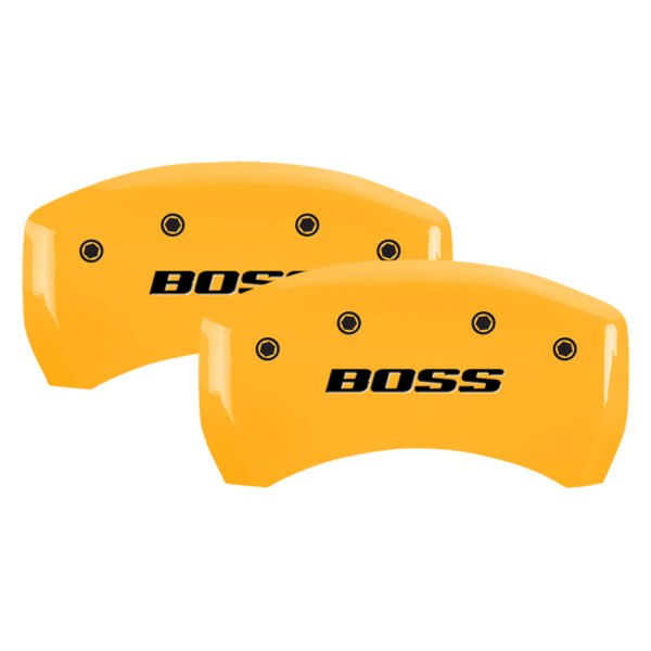MGP® - Gloss Yellow Rear Caliper Covers with BOSS Engraving