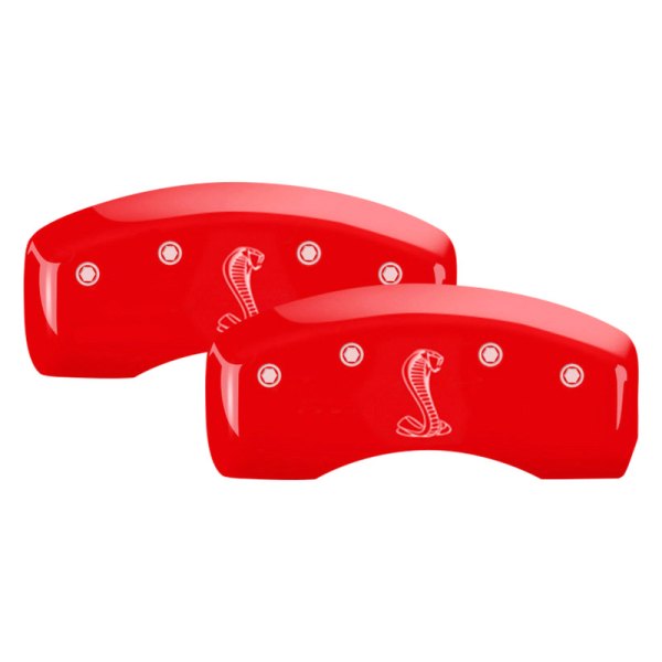 MGP® - Gloss Red Rear Caliper Covers with Snake Logo Engraving