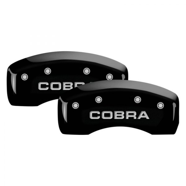 MGP® - Gloss Black Rear Caliper Covers with Cobra Logo Engraving
