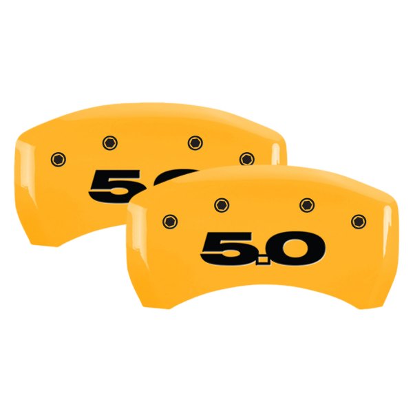 MGP® - Gloss Yellow Rear Caliper Covers with 5.0 Engraving