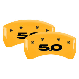 MGP® - Gloss Yellow Rear Caliper Covers with 5.0 Engraving