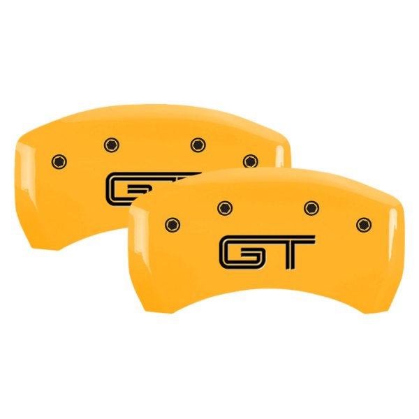 MGP® - Gloss Yellow Rear Caliper Covers with GT S197 Engraving