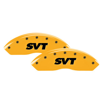MGP® - Gloss Yellow Caliper Covers with SVT Engraving (Full Kit, 4 pcs)