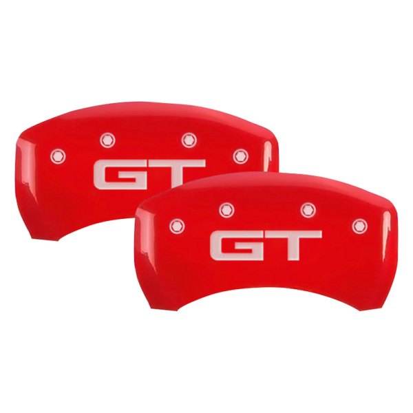MGP® 10203R2MGRD Gloss Red Rear Caliper Covers with GT Engraving