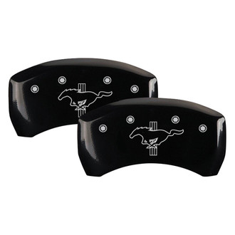 MGP® - Gloss Black Rear Caliper Covers with Bar and Pony Engraving