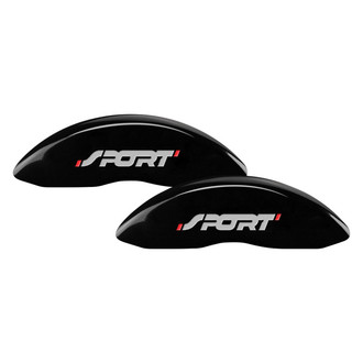 MGP® - Gloss Black Caliper Covers with No bolts SPORT Engraving (Full Kit, 4 pcs)
