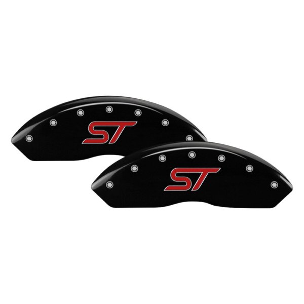 MGP® - Gloss Black Front Caliper Covers with ST and Bolts Engraving (Full Kit, 4 pcs)