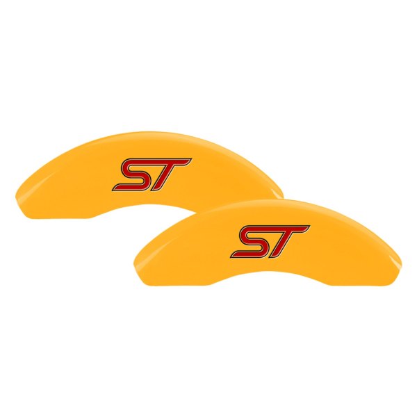 MGP® - Gloss Yellow Front Caliper Covers with No Bolts ST Engraving (Full Kit, 4 pcs)
