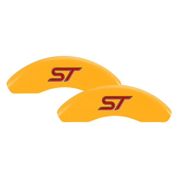 MGP® - Gloss Yellow Front Caliper Covers with No Bolts ST Engraving (Full Kit, 4 pcs)