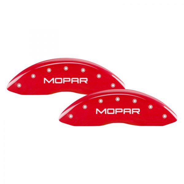 MGP® - Gloss Red Front Caliper Covers with Mopar Engraving (Full Kit, 4 pcs)