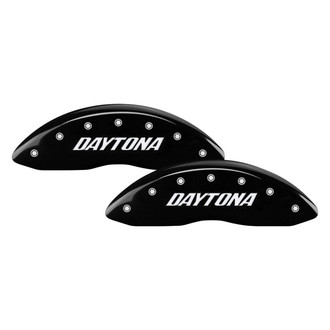 MGP® - Gloss Black Caliper Covers with Daytona Engraving (Full Kit, 4 pcs)
