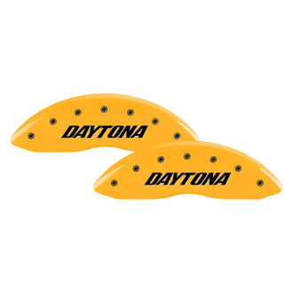 MGP® - Gloss Yellow Caliper Covers with Daytona Engraving (Full Kit, 4 pcs)
