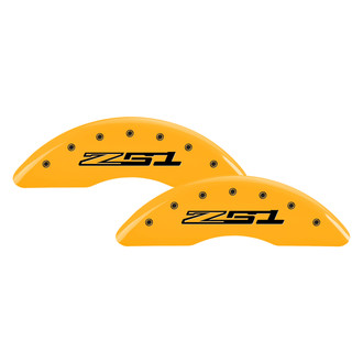 MGP® - Gloss Yellow Caliper Covers with Corvette C7 / Z51 Engraving (Full Kit, 4 pcs)
