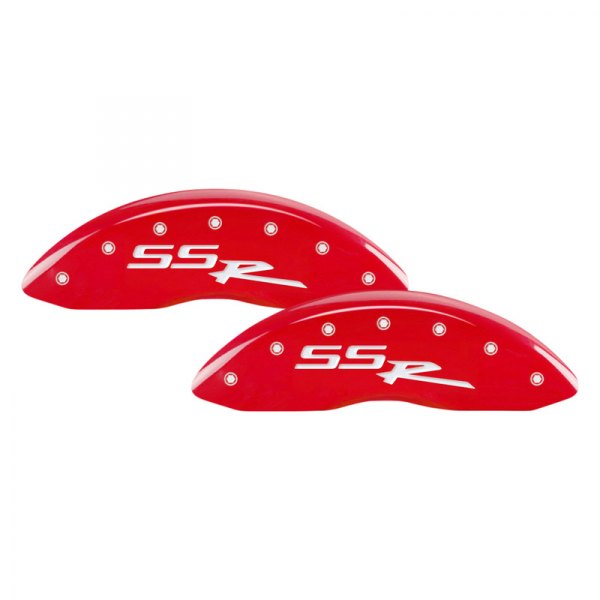 MGP® - Gloss Red Front Caliper Covers with SSR Logo Engraving (Full Kit, 4 pcs)