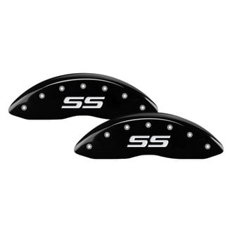 MGP® - Gloss Black Caliper Covers with SS Monte Carlo Engraving (Full Kit, 4 pcs)