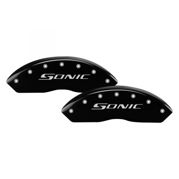 MGP® - Gloss Black Front Caliper Covers with Sonic Engraving