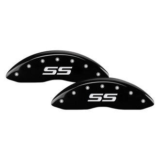 MGP® - Gloss Black Caliper Covers with SS Monte Carlo Engraving (Full Kit, 4 pcs)