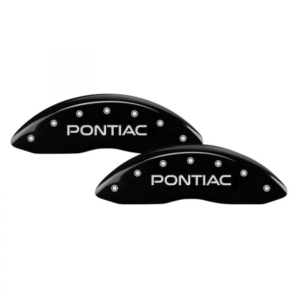 MGP® - Gloss Black Front Caliper Covers with Front Pontiac and Rear G8 Engraving (Full Kit, 4 pcs)