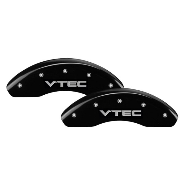 MGP® - Gloss Black Front Caliper Covers with Vtec Engraving (Full Kit, 4 pcs)