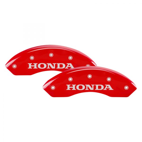 MGP® - Gloss Red Front Caliper Covers with Front Honda and Rear H Logo Engraving (Full Kit, 4 pcs)