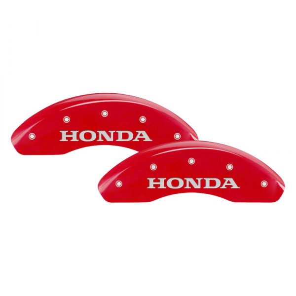 MGP® - Gloss Red Front Caliper Covers with Front Honda and Rear CR-V Engraving (Full Kit, 4 pcs)