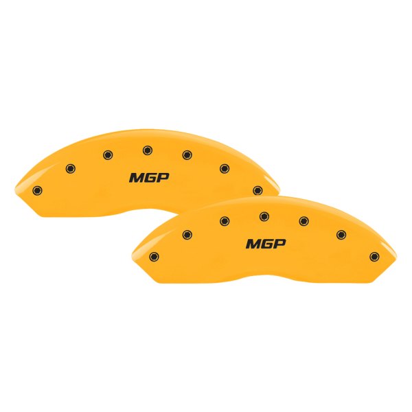 MGP® - Gloss Yellow Front Caliper Covers with MGP Engraving (Full Kit, 4 pcs)