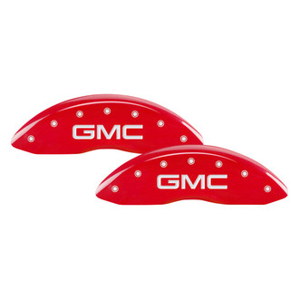 MGP® - Gloss Red Caliper Covers with GMC Engraving (Full Kit, 4 pcs)
