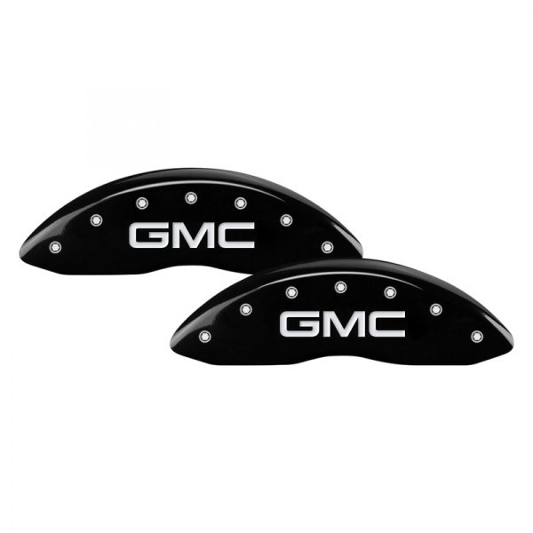 MGP® - Gloss Black Front Caliper Covers with GMC Engraving (Full Kit, 4 pcs)