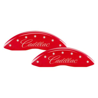 MGP® - Gloss Red Caliper Covers with Cadillac / STS Engraving (Full Kit, 4 pcs)