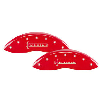 MGP® - Gloss Red Caliper Covers with Lincoln / Star Logo Engraving (Full Kit, 4 pcs)