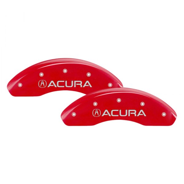 MGP® - Gloss Red Front Caliper Covers with Front Acura and Rear NSX Engraving (Full Kit, 4 pcs)