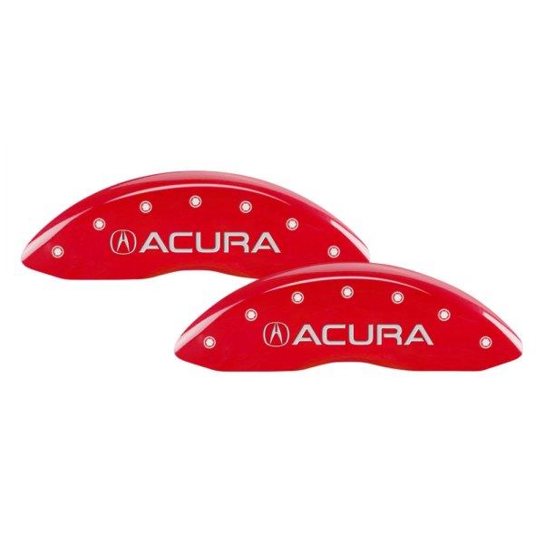 MGP® - Gloss Red Front Caliper Covers with Front Acura and Rear MDX Engraving (Full Kit, 4 pcs)
