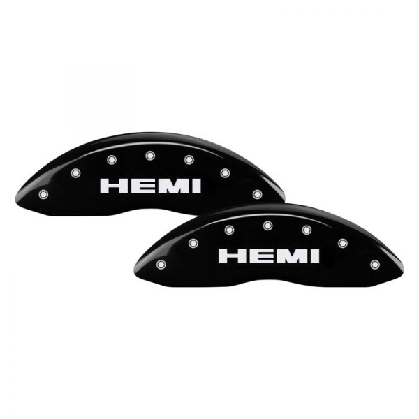 MGP® - Gloss Black Front Caliper Covers with Hemi Engraving (Full Kit, 4 pcs)