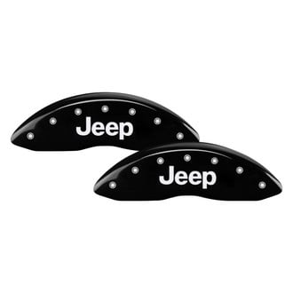 MGP® - Gloss Black Caliper Covers with Jeep Engraving (Full Kit, 4 pcs)