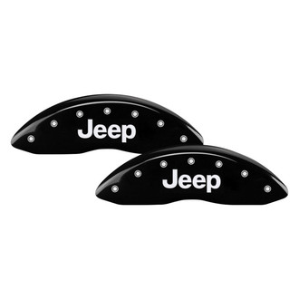 MGP® - Gloss Black Front Caliper Covers with Jeep Engraving
