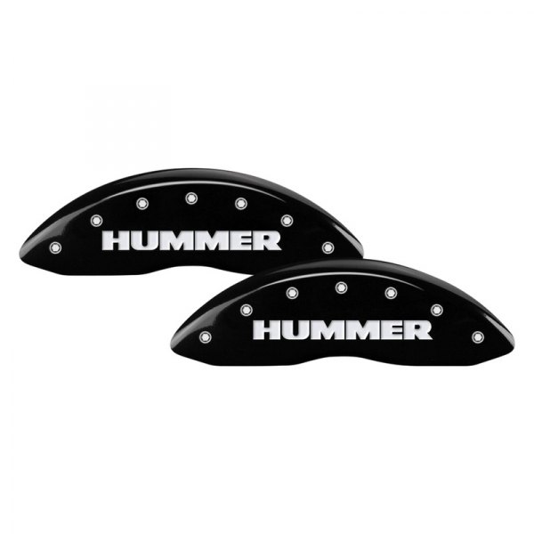 MGP® - Gloss Black Front Caliper Covers with Hummer Engraving (Full Kit, 4 pcs)