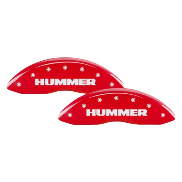 MGP® - Gloss Red Front Caliper Covers with Hummer Engraving (Full Kit, 4 pcs)