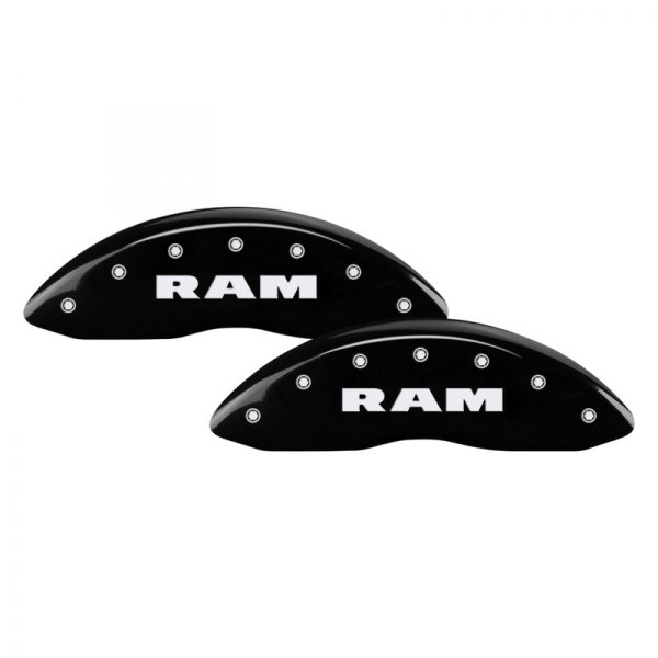 MGP® - Gloss Black Front Caliper Covers with Ram Engraving (Full Kit, 4 pcs)