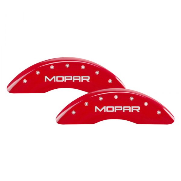 MGP® - Gloss Red Front Caliper Covers with Mopar Engraving (Full Kit, 4 pcs)