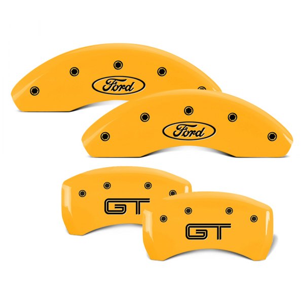 MGP® - Gloss Yellow Front and RearCaliper Covers with Engraving