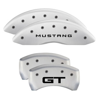 MGP® - Gloss White Caliper Covers with Mustang / GT Engraving (Full Kit, 4 pcs)