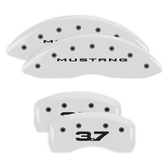 MGP® - Gloss White Caliper Covers with Mustang / 3.7 Engraving (Full Kit, 4 pcs)