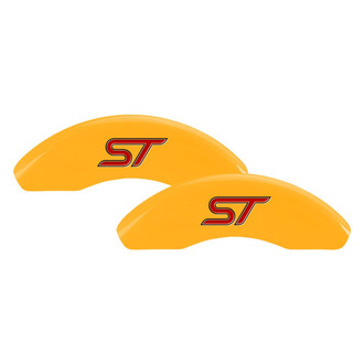 MGP® - Gloss Yellow Caliper Covers with No Bolts ST Engraving (Full Kit, 4 pcs)