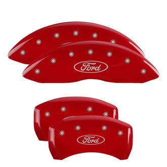 MGP® - Gloss Red Caliper Covers with Ford Oval Logo Engraving (Full Kit, 4 pcs)