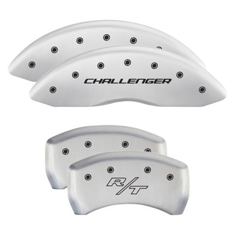 MGP® - Gloss White Caliper Covers with Challenger Block / RT Vintage Engraving (Full Kit, 4 pcs)