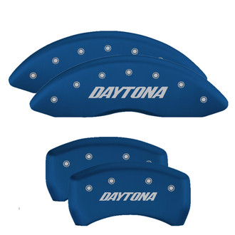MGP® - Gloss Blue Caliper Covers with Daytona Engraving (Full Kit, 4 pcs)