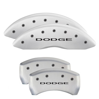 MGP® - Gloss White Caliper Covers with Dodge Engraving (Full Kit, 4 pcs)